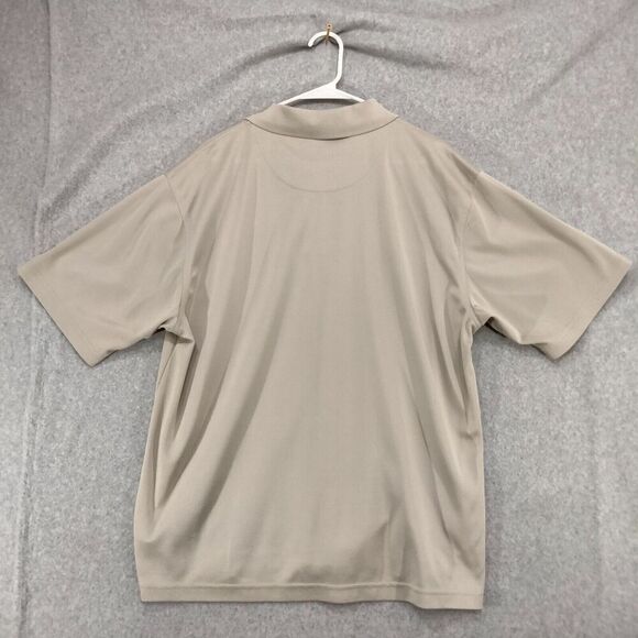 PGA Tour Polo Shirt Mens XL Beige Golf Short Sleeve Collared Preppy Breathable - Picture 8 of 11
